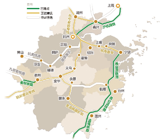 浙江高铁布线成网即将实现 回顾20年铁路史