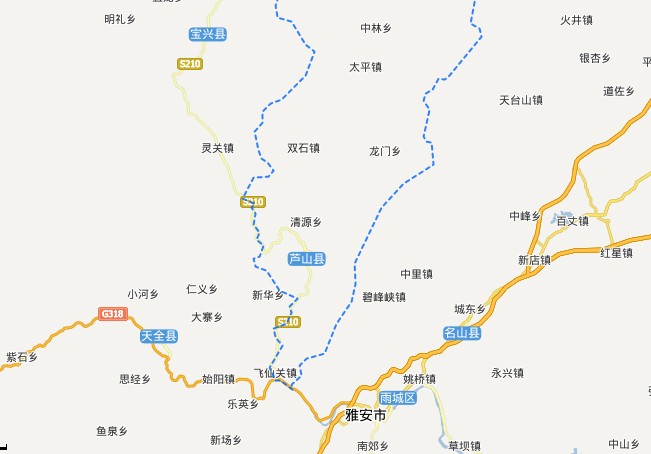 雅安市应急办:震中在芦山县龙门乡