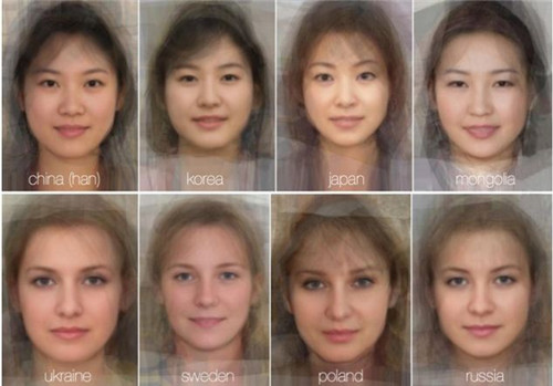 各国女士“平均样貌”比拼中国女性脸大过韩日（图）