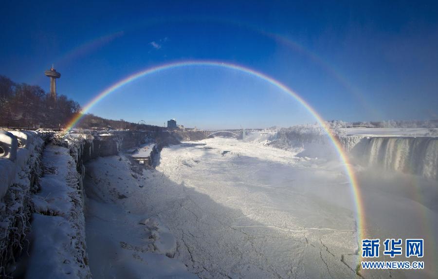 （国际）（3）尼亚加拉瀑布上空现双虹