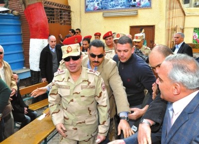 埃军方领导人塞西将竞选总统曾解除穆尔西总统职位