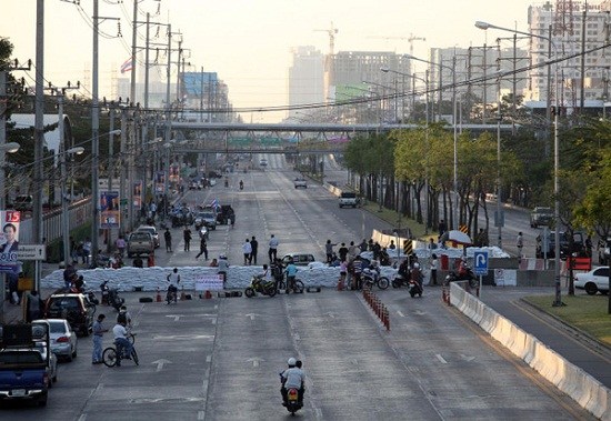 外媒：泰国“封锁曼谷”行动开启交通现混乱