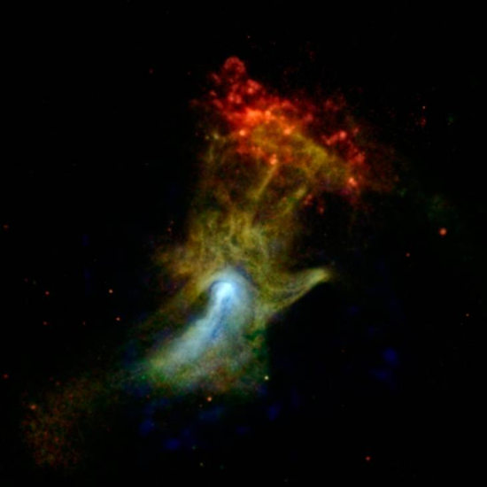 NASA望远镜拍到恒星爆炸似“上帝之手”（图）